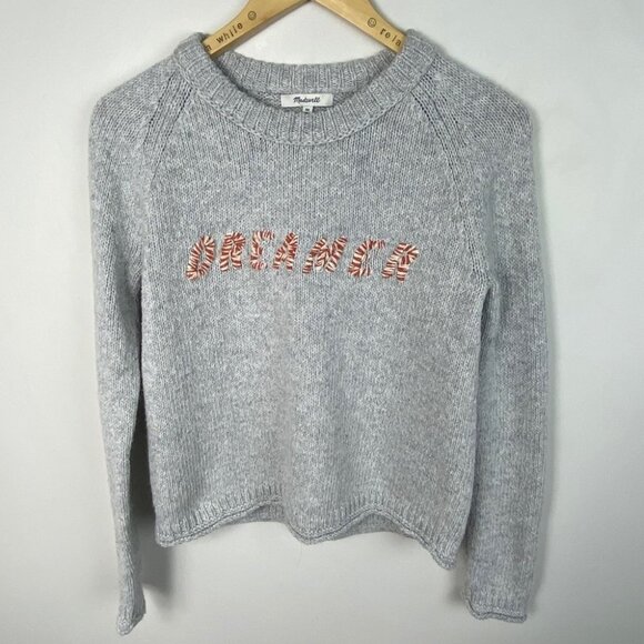 Madewell Dreamer Embroidery Keaton Alpaca Pullover Knit Womens Size XS Sweater4 - Picture 9 of 11